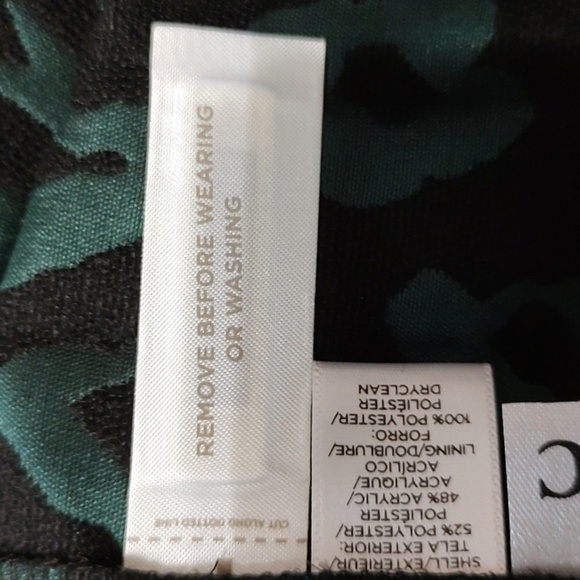 Ann Taylor Loft Black & Teal Sleeveless Leopard Print Fit & Flare Dress Size OP - Picture 7 of 7